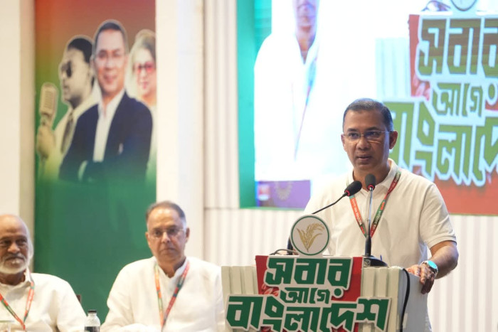 ফার্মগেটে বিএনপির মতবিনিময় সভায় তারেক রহমান 